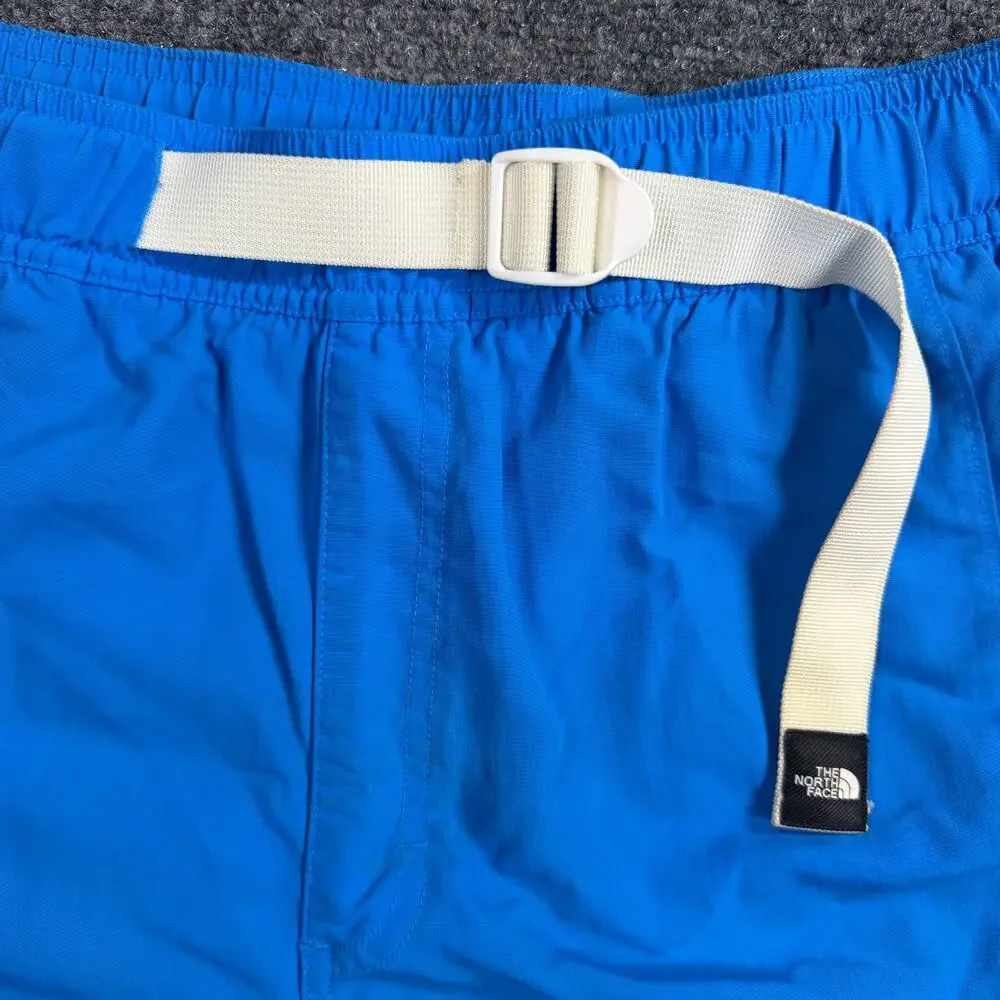 The North Face Class V Men’s XL Blue Nylon Belted Shorts 7” Inseam Mesh Lined